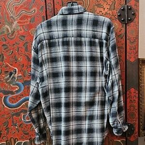 Classic Black and White Checkered Flannel Shirt